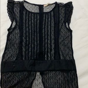 Black lace blouse